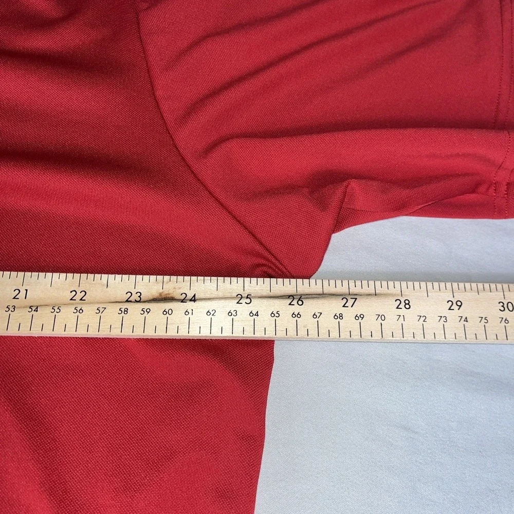 Adidas Golf Polo Shirt Mens XL Red Short Sleeve Caterpillar (CAT) Chest Logo